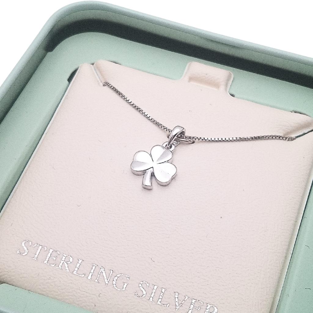 Kid's Sterling Silver Shamrock Necklace