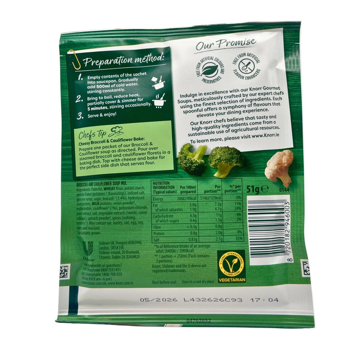 Knorr Gourmet Broccoli and Cauliflower Soup Mix - The Celtic Gift Store - Food