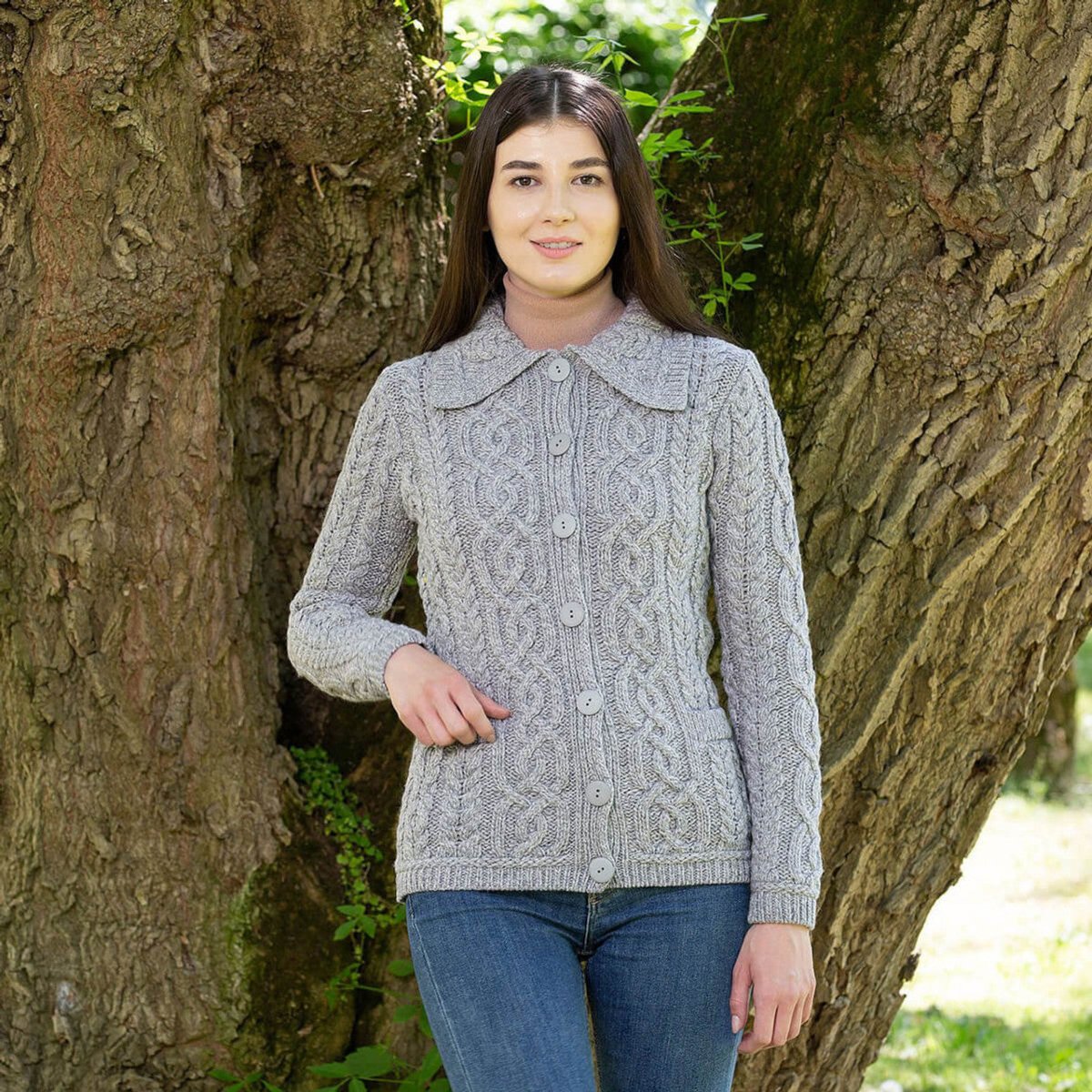 Ladies Buttoned Cardigan - The Celtic Gift Store - 