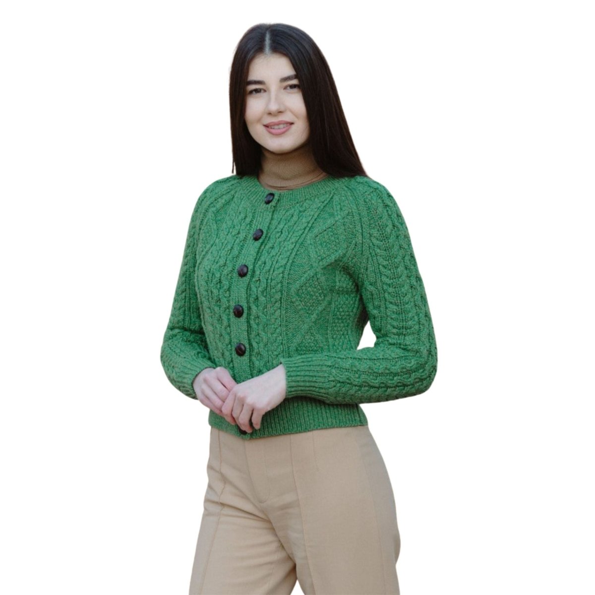 Ladies Cable Cardigan - The Celtic Gift Store - Womens