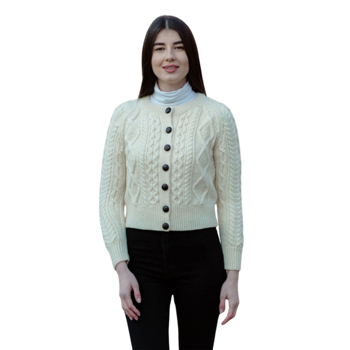 Ladies Cable Cardigan - The Celtic Gift Store - Womens