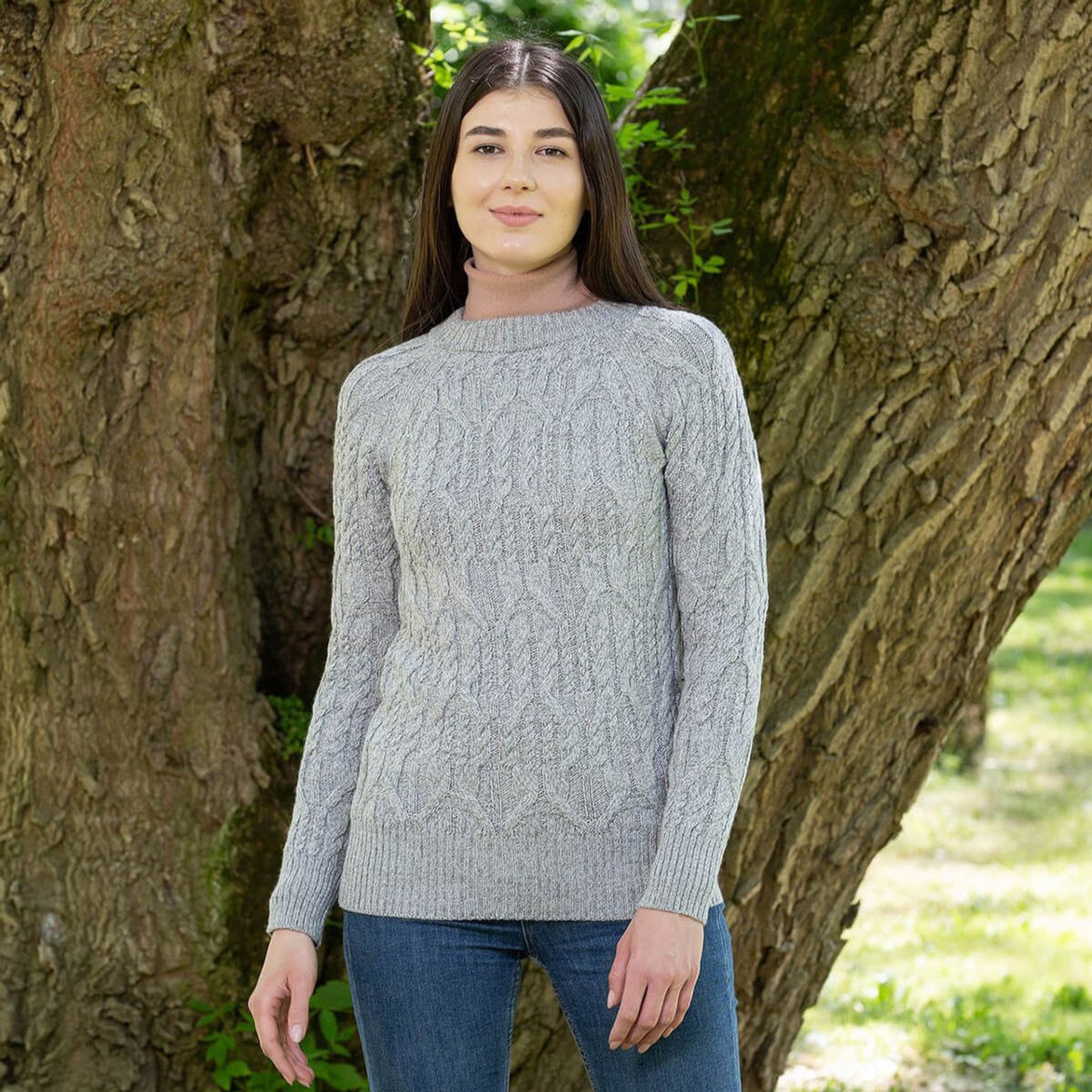 Ladies Crew Neck Sweater - The Celtic Gift Store - 