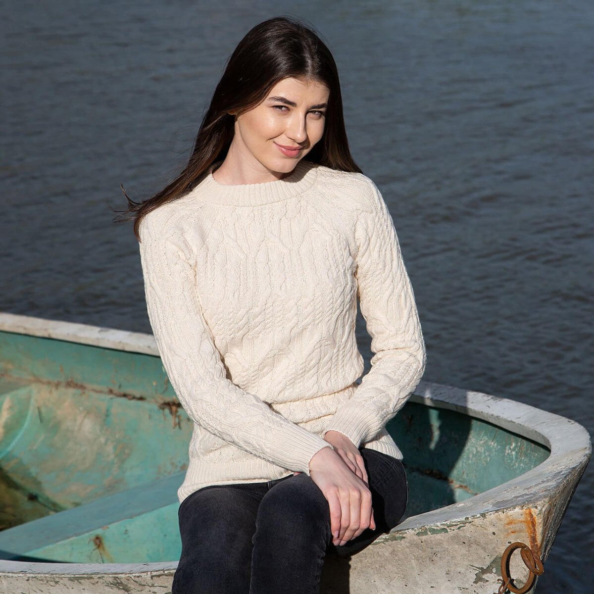 Ladies Crew Neck Sweater - The Celtic Gift Store - 