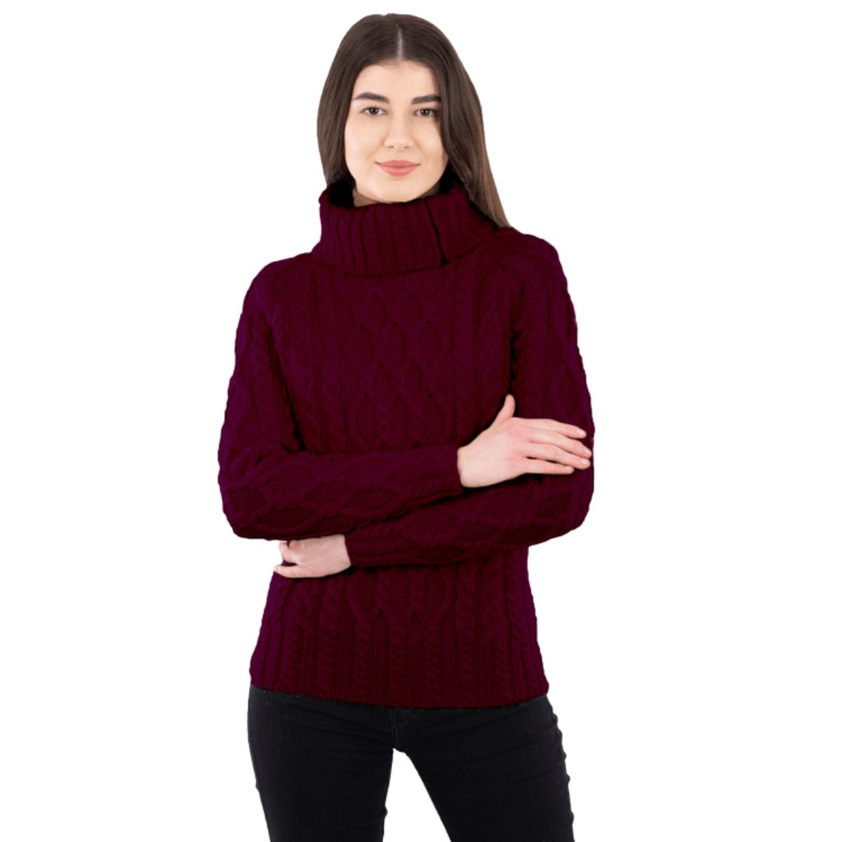 Ladies Zipper Neck Sweater
