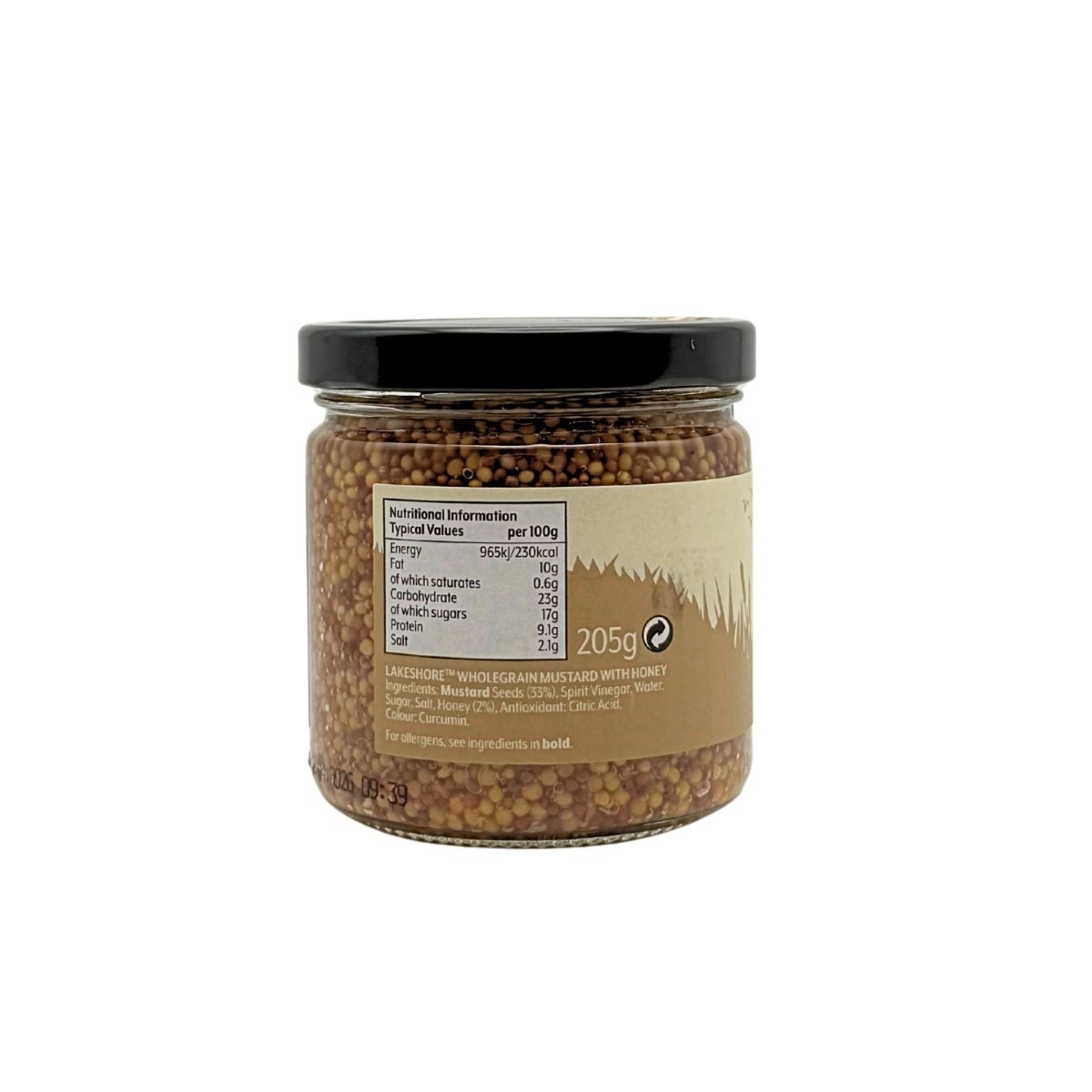 Lakeshore Wholegrain Mustard with Honey - 205g
