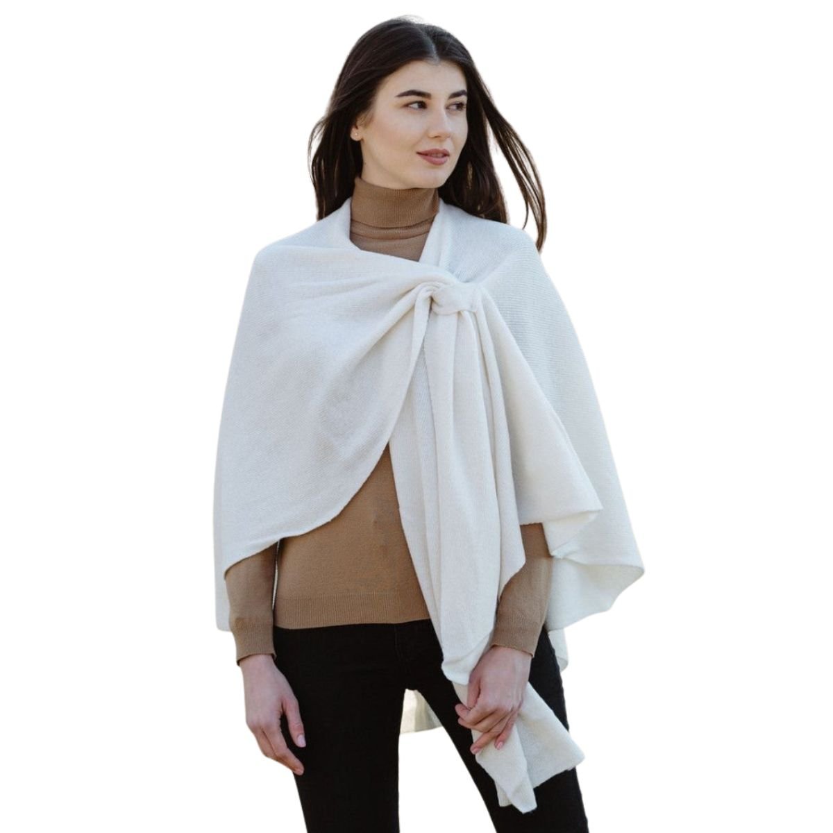 Lambswool Draped Shawl