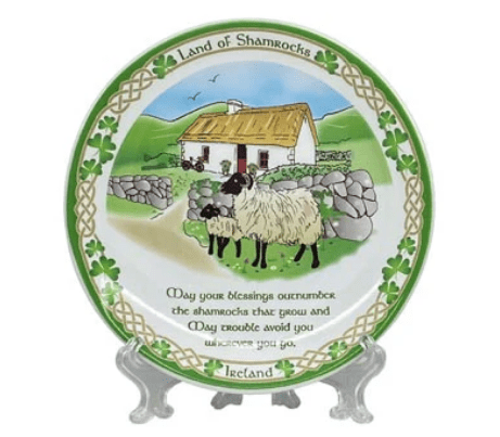 Land of Shamrocks Blessing Plate (4") - The Celtic Gift Store - Decor