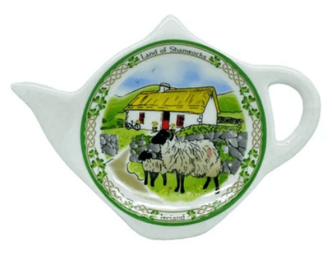 Land of Shamrocks Cottage tea Bag Holder - The Celtic Gift Store - Decor