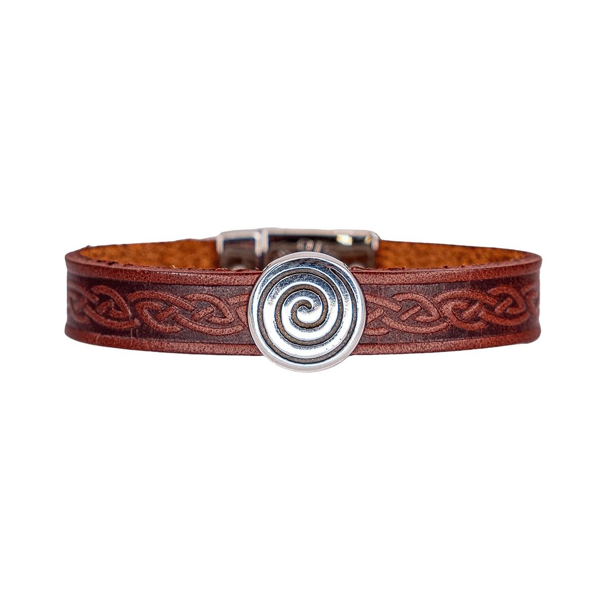 Lee River Irish Spiral Leather Cuff Bracelet