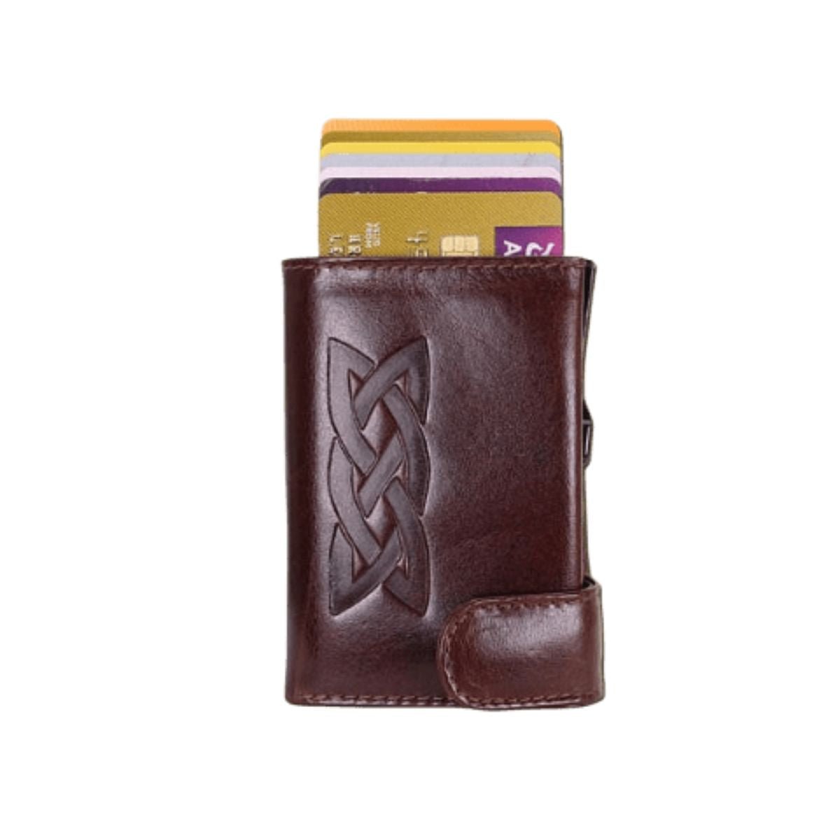 Lee River Rfid Protected Pop - Up Leather Celtic Knot Wallet