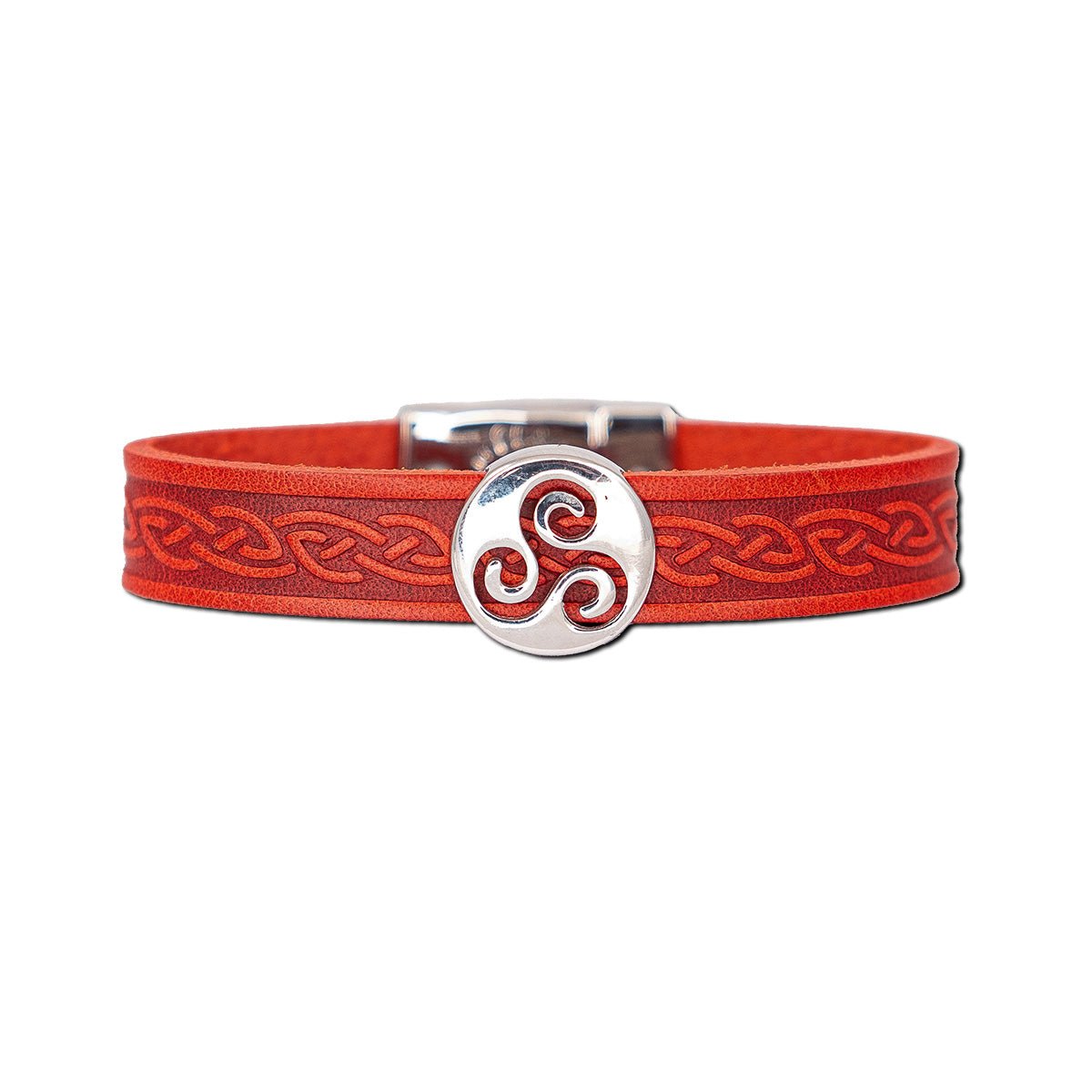 Lee River Triskele Leather Cuff Bracelet - The Celtic Gift Store - bracelets