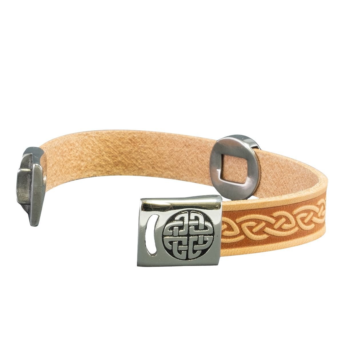 Lee River Triskele Leather Cuff Bracelet