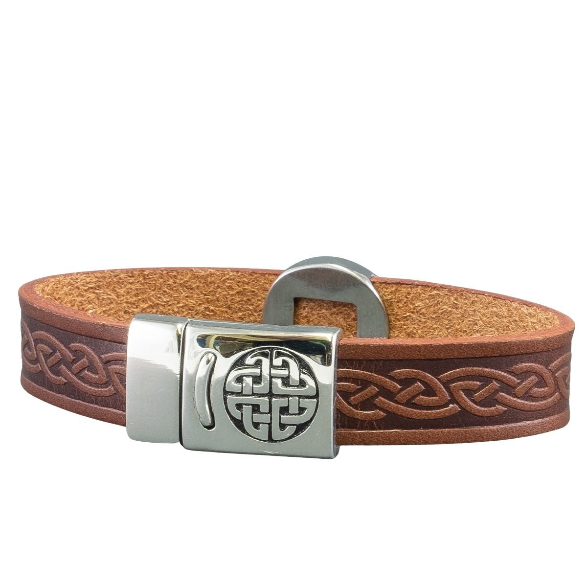 Lee River Triskele Leather Cuff Bracelet