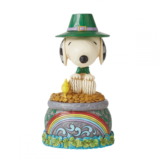 Lucky Ol' Dog - Snoopy On a Pot of Gold by Jim Shore - The Celtic Gift Store - Decor
