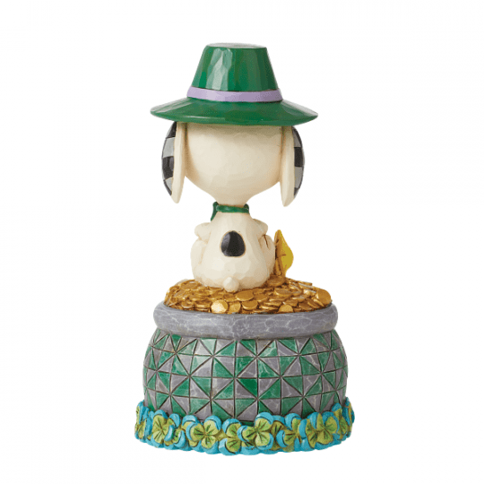 Lucky Ol' Dog - Snoopy On a Pot of Gold by Jim Shore - The Celtic Gift Store - Decor