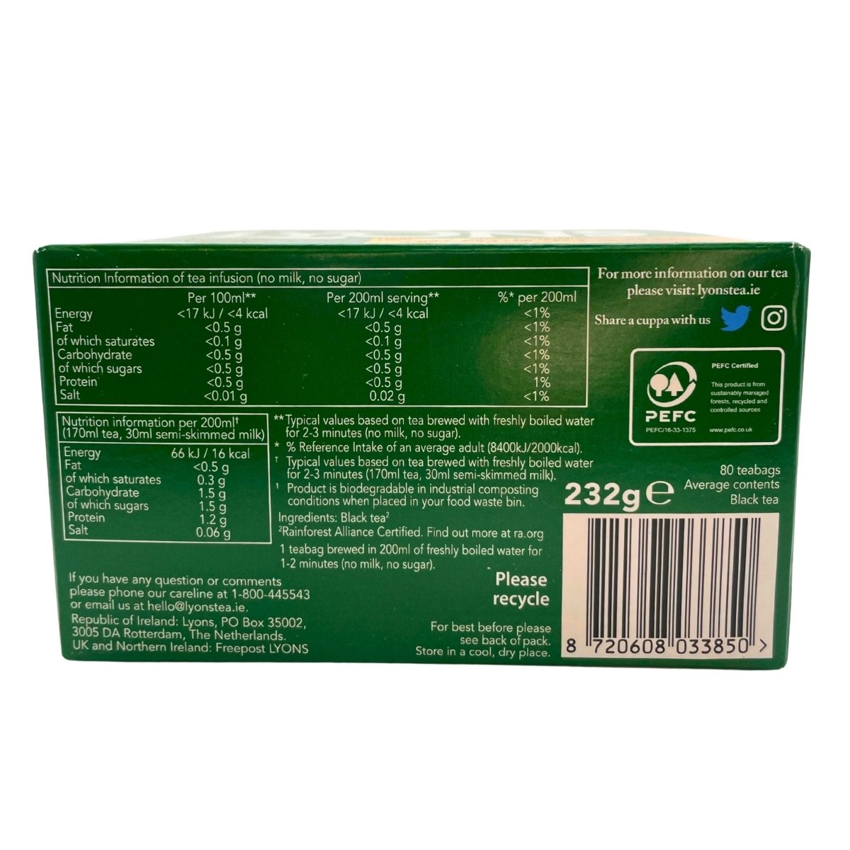 Lyons Tea Gold Tea Bags (80 Bags)