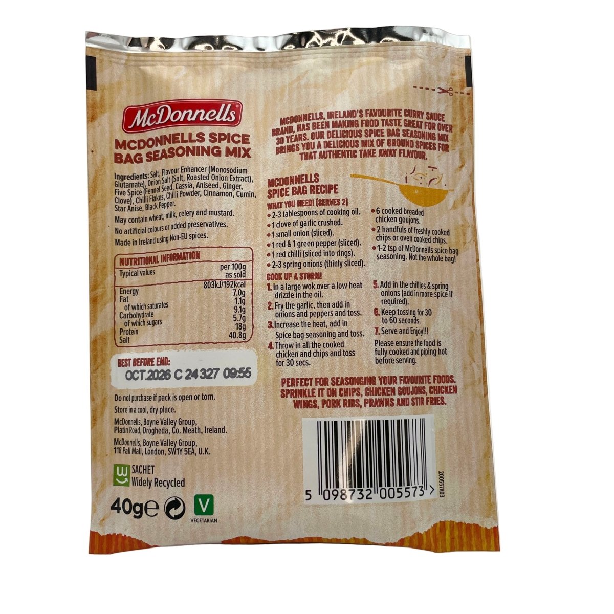 Mcdonnells Classic Spice Bag