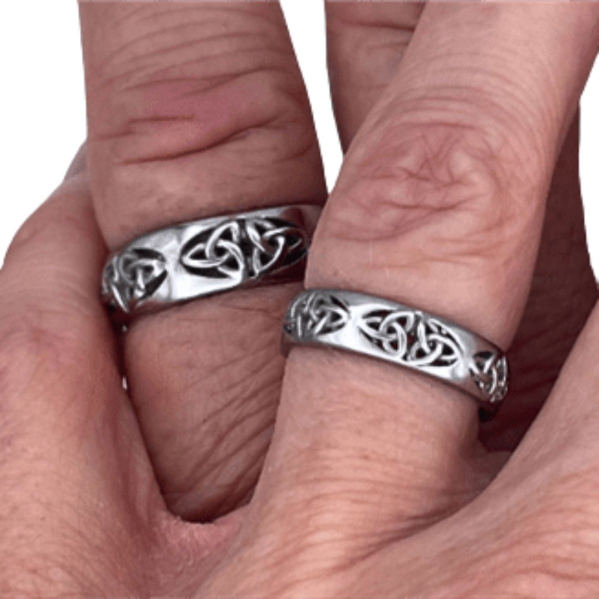 Men's 8mm Trinity Knot Wedding Band