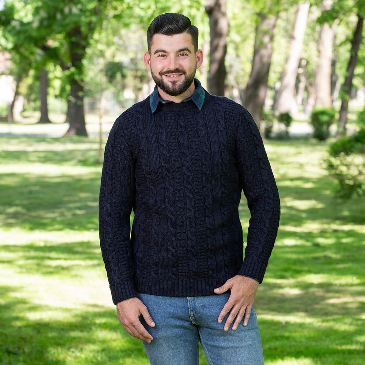 Mens Crew Neck Sweater - The Celtic Gift Store - 