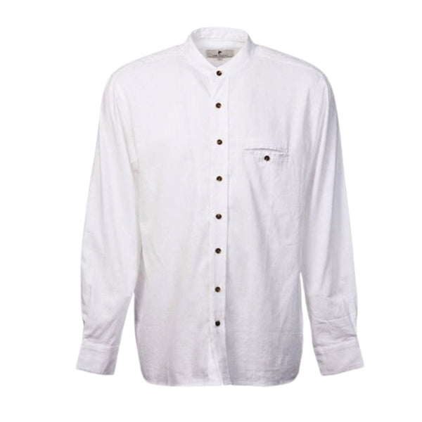 mens white collarless dress shirt Collarless Dress Shirt