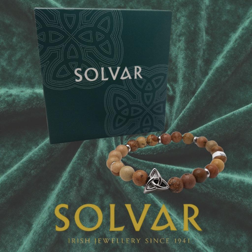 Men's Jasper Bead Trinity Knot Bracelet by Solvar Jewelry - Bracelets