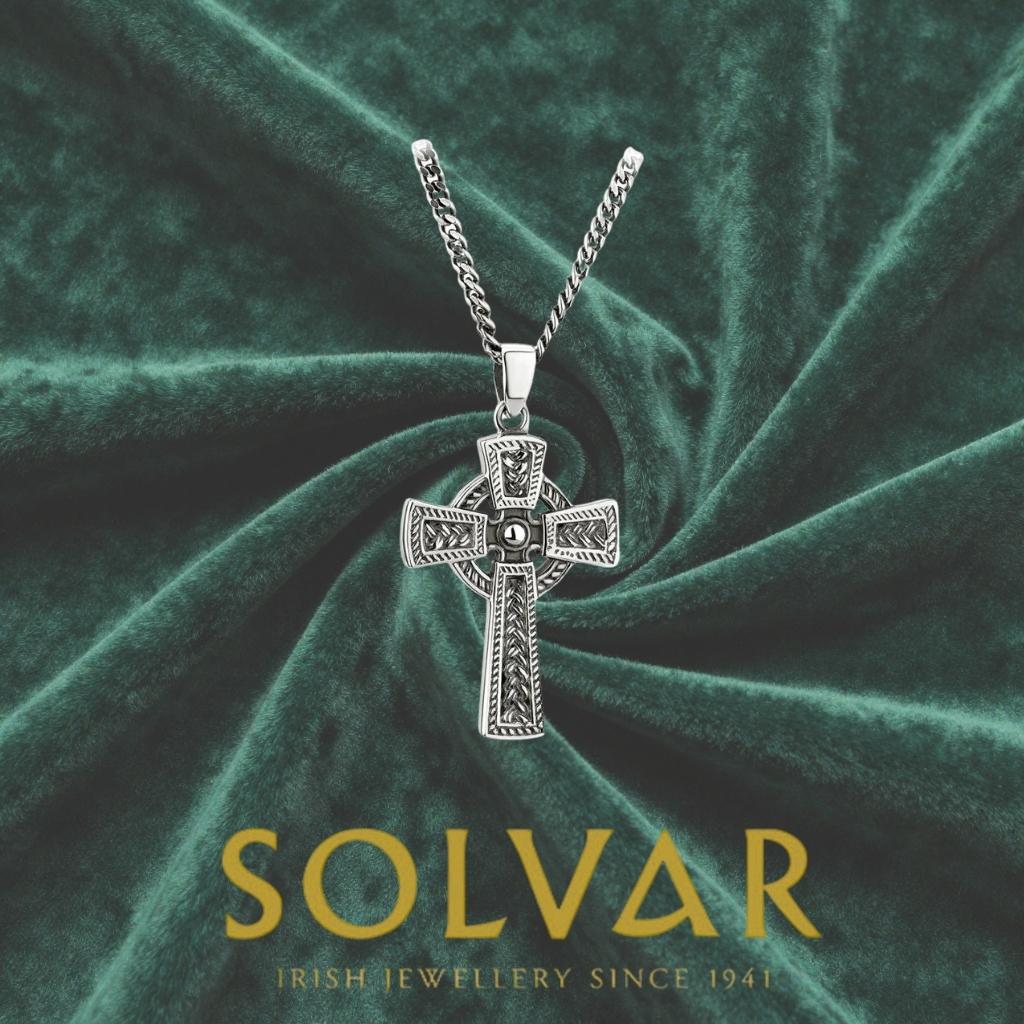 Men's Oxidized Sterling Silver Celtic Cross