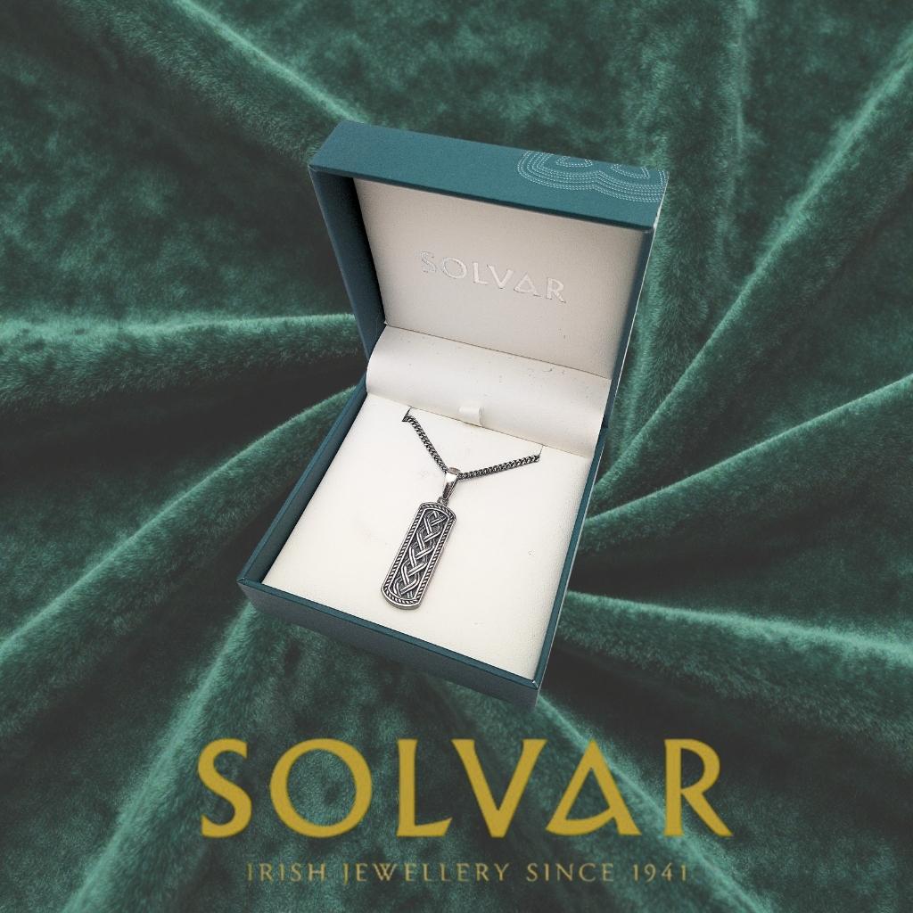 Men's Sterling Silver Celtic Knot Ingot Necklace