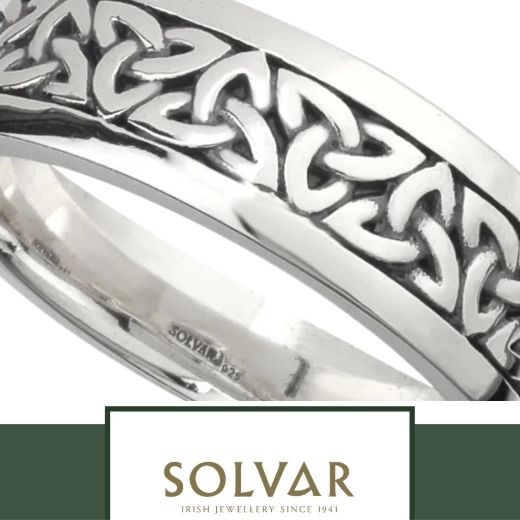 Men's Sterling Silver Oxidized Trinity Knot Ring