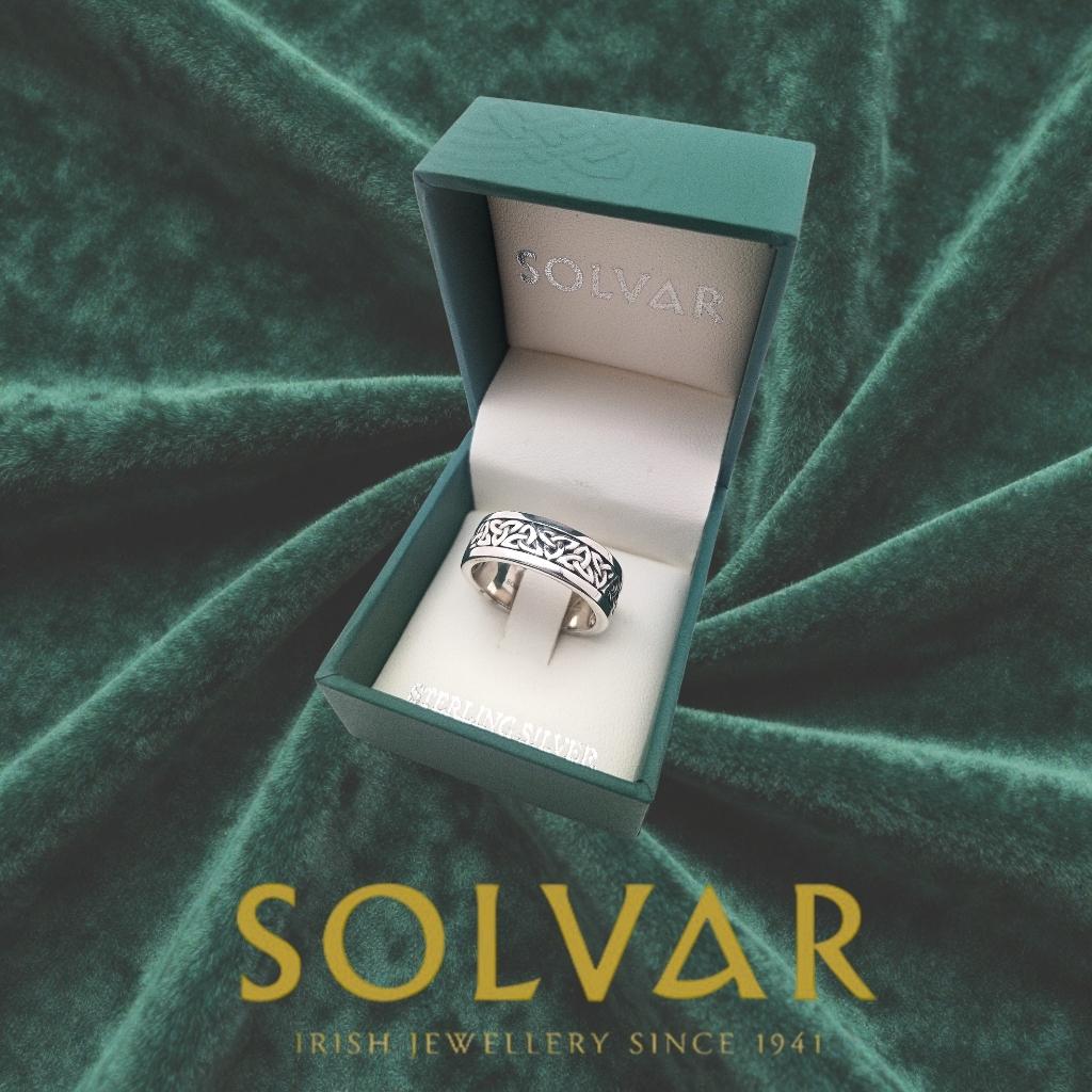 Men's Sterling Silver Oxidized Trinity Knot Ring
