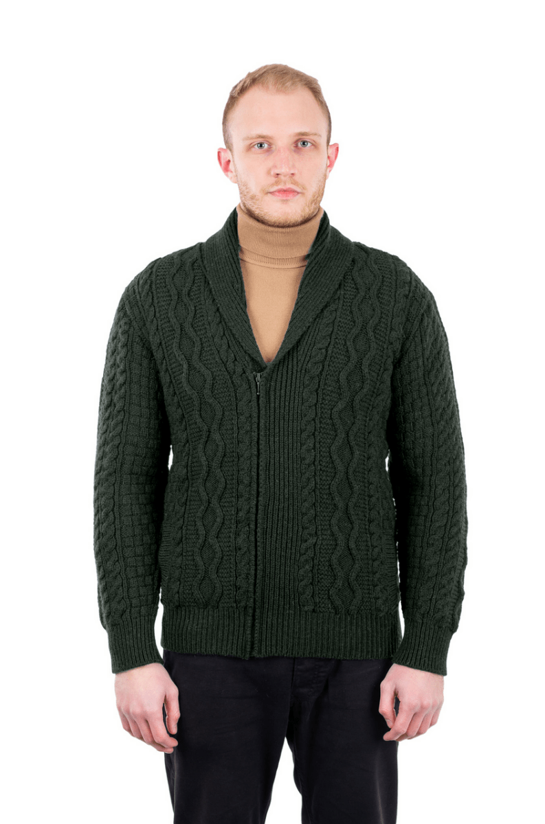 Mens Zipper Knit Cardigan - The Celtic Gift Store - 