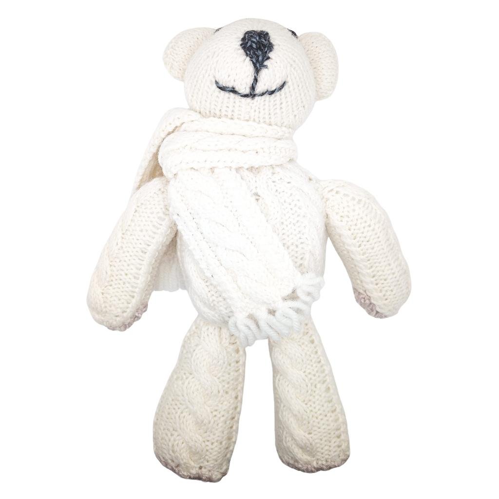 Merino Wool Cable Stitch Teddy with Scarf