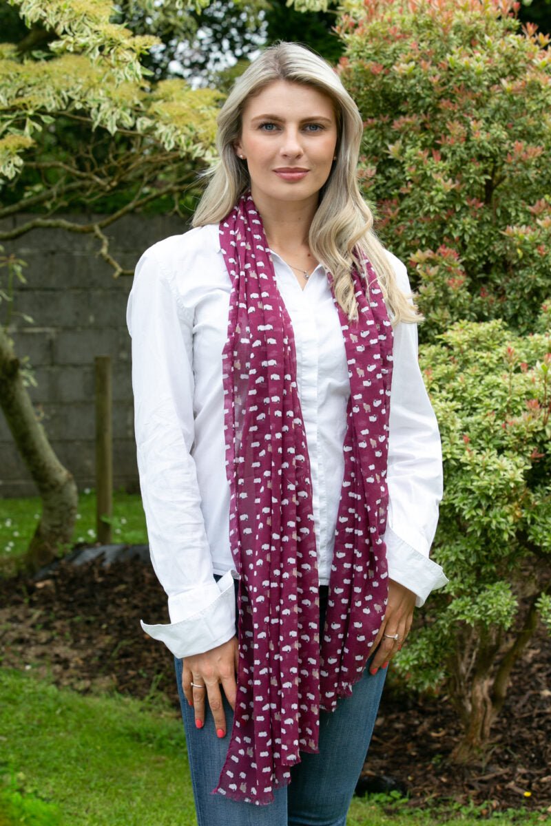 Mini Sheep Scarf - Plum - The Celtic Gift Store - Clothing Accessories