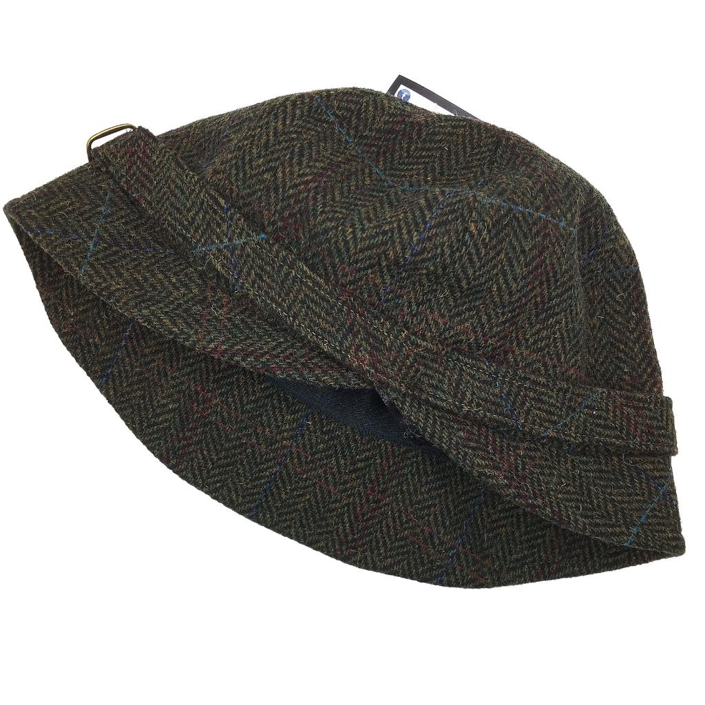 Mucros Weaver Dark Green Tweed Flapper Cap 49 by Mucros Weavers - Hats