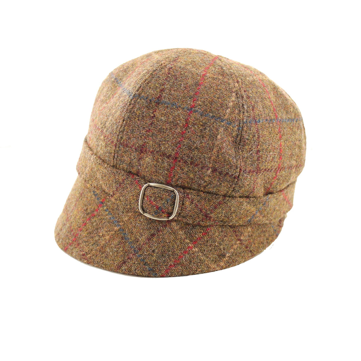 Mucros Weavers Light Brown Check Tweed Flapper Cap 750 - The Celtic Gift Store - Hats
