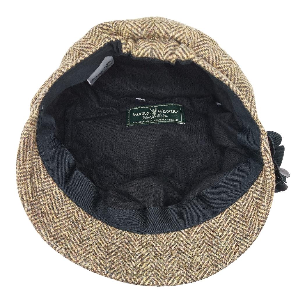 Mucros Weavers Light Brown Herringbone Newsboy Cap- 7823-224 by Mucros Weavers - Hats