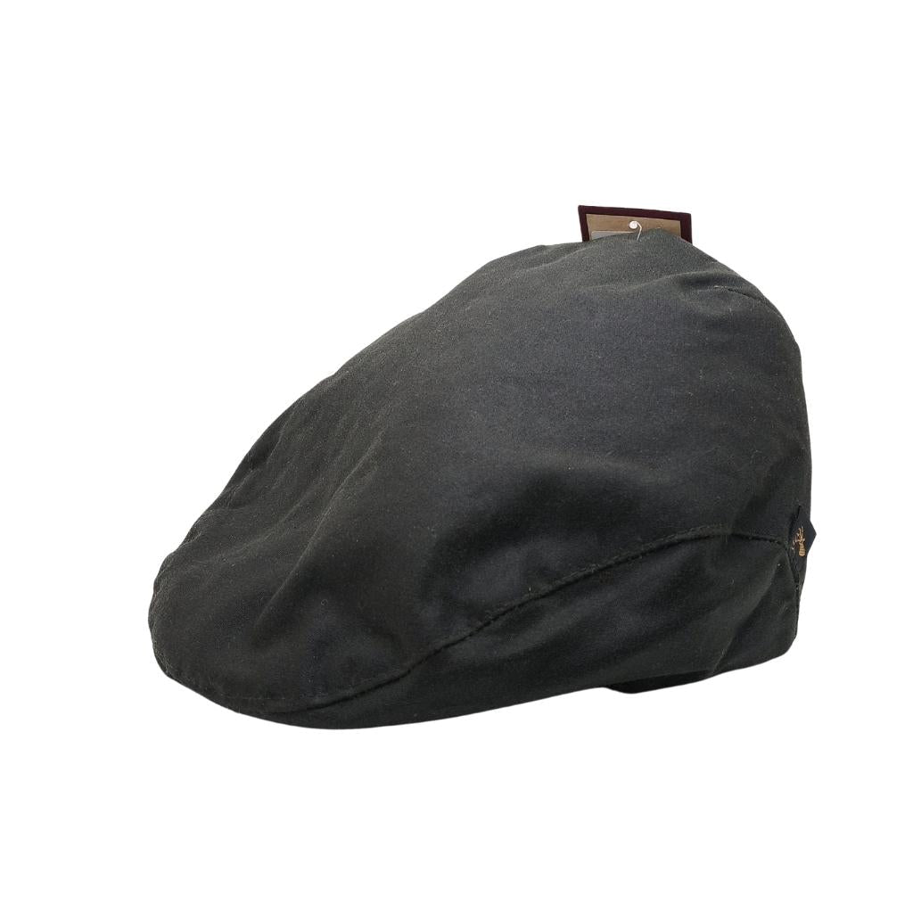 Mucros Weavers Olive Waxed Tweed Flat Cap by Mucros Weavers - Hats