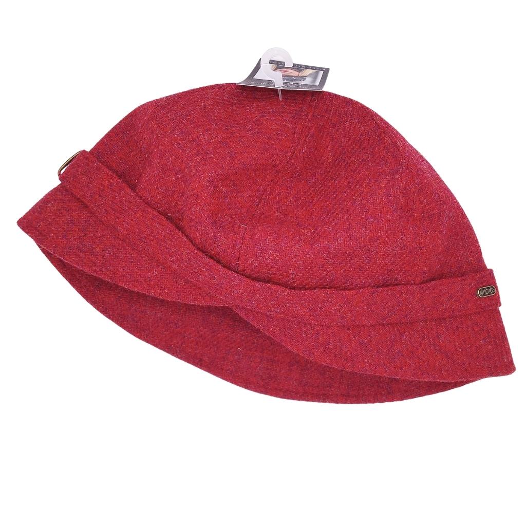 Mucros Weavers Red Tweed Flapper Cap by Mucros Weavers - Hats