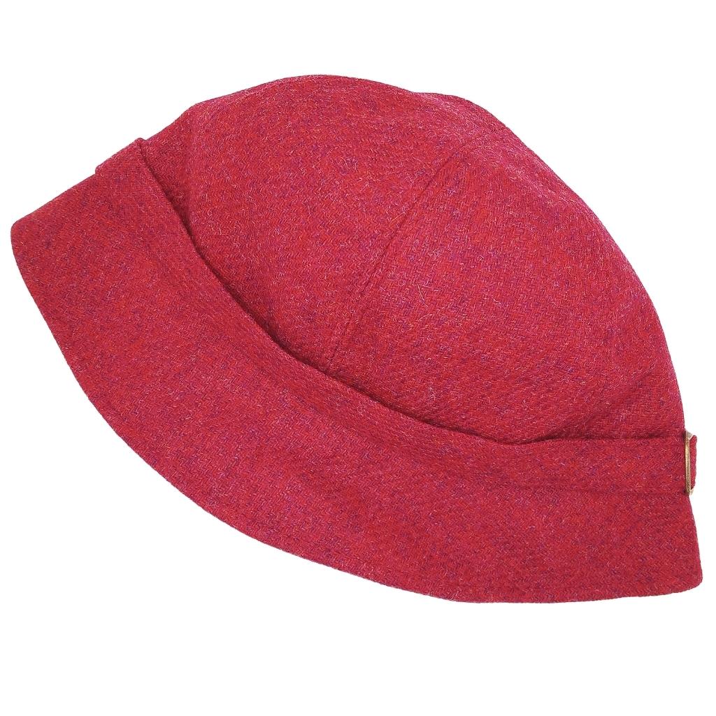Mucros Weavers Red Tweed Flapper Cap by Mucros Weavers - Hats