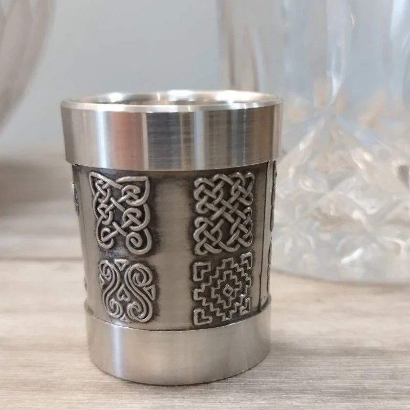 Mullingar Pewter Celtic Knot Whiskey Shot/Measure - The Celtic Gift Store - Barware