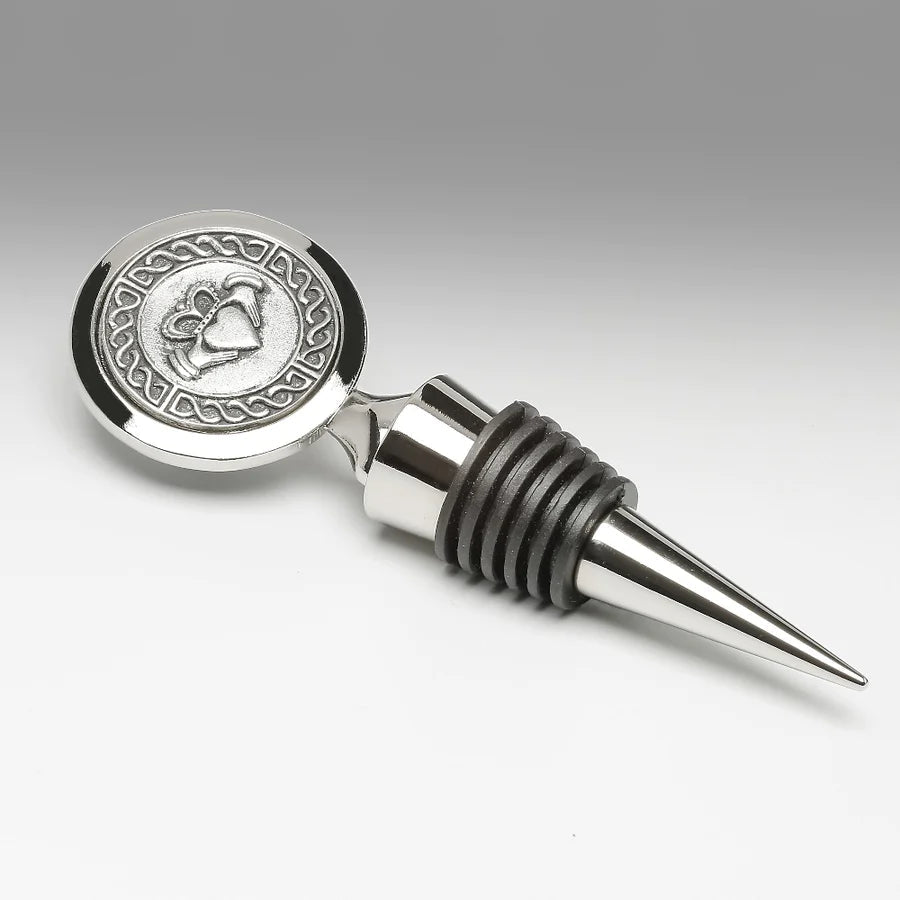 Mullingar Pewter Claddagh Wine Stopper - The Celtic Gift Store - Barware