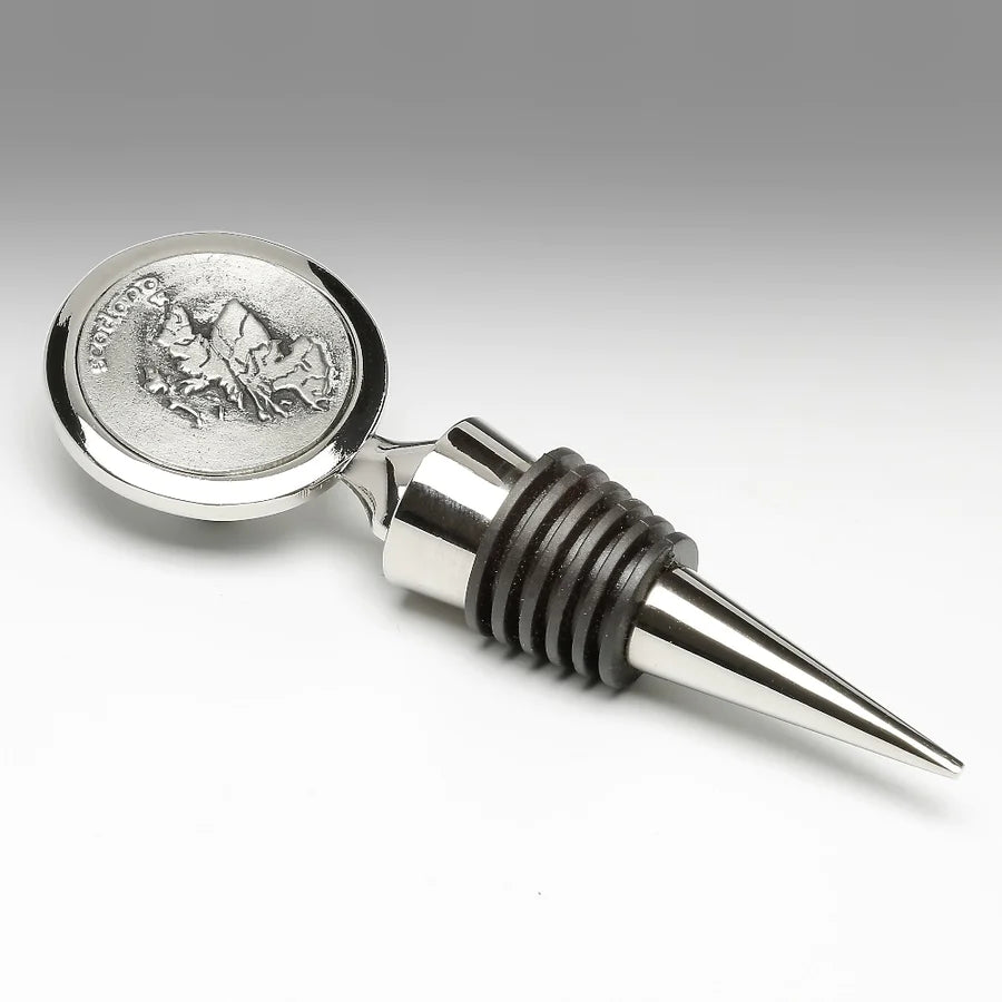 Mullingar Pewter Map of Scotland Wine Stopper - The Celtic Gift Store - Barware
