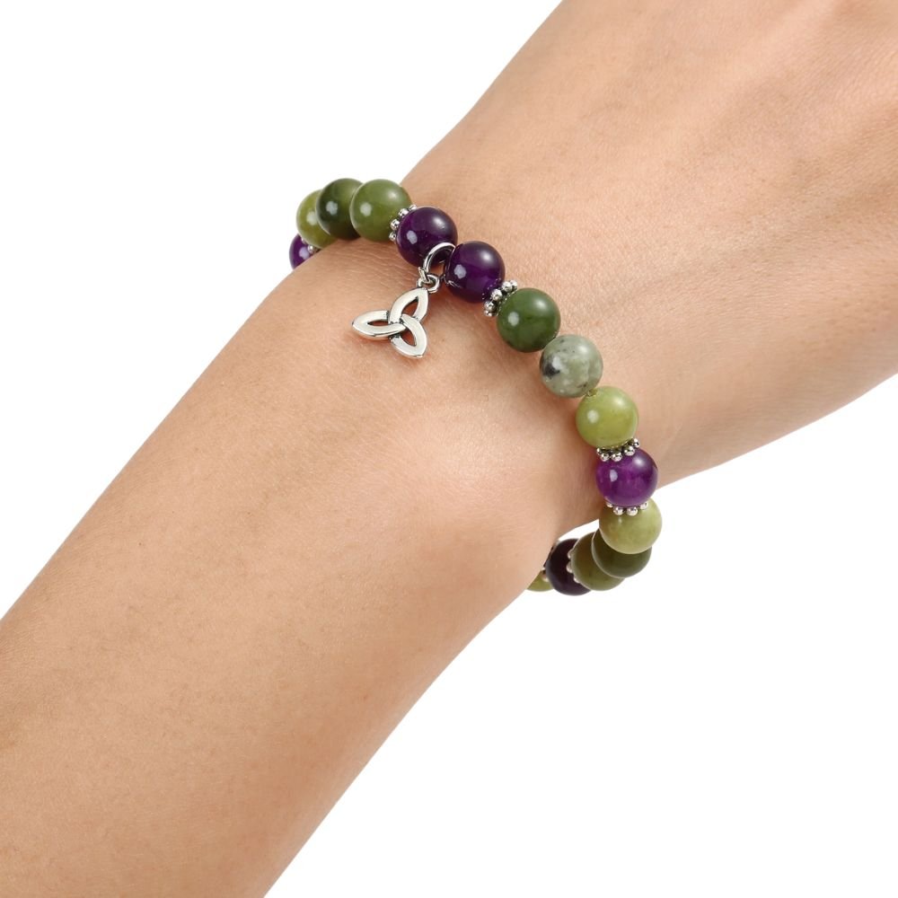 Nadur Celtic Marble Bracelet - Trinity Knot