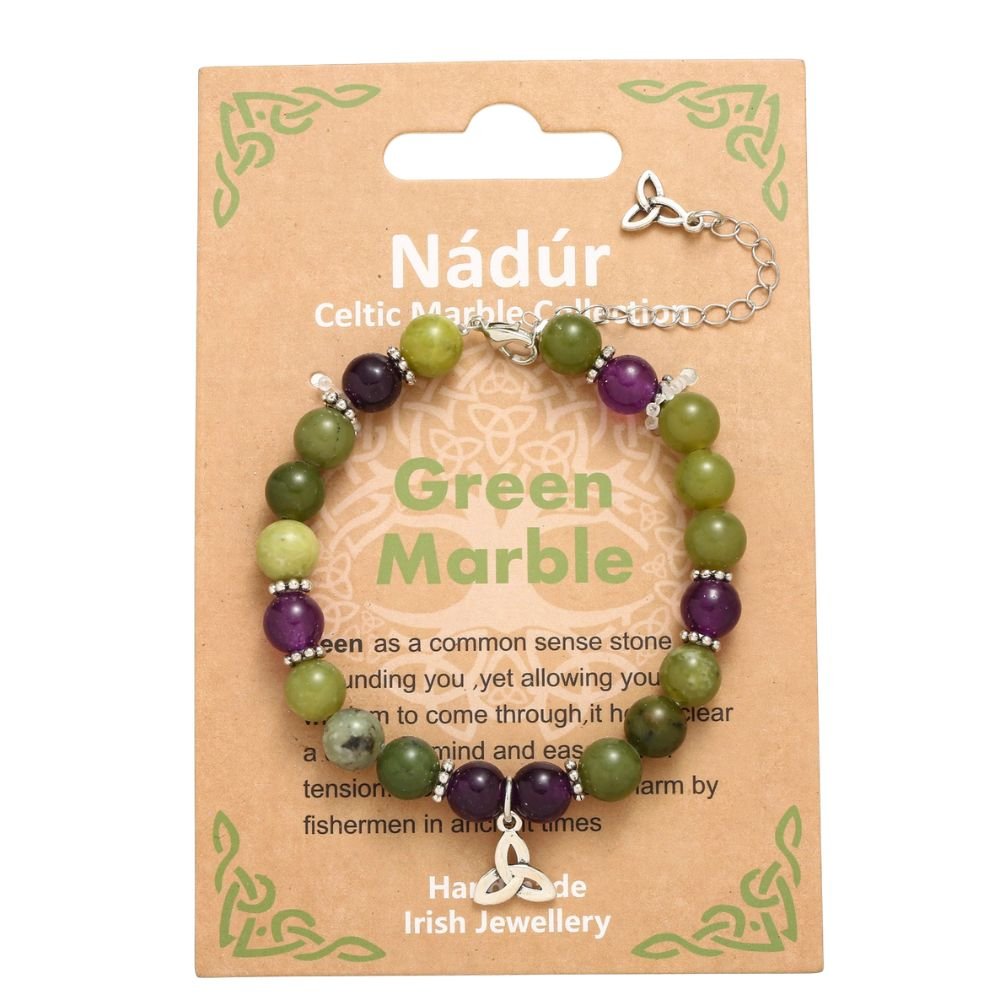 Nadur Celtic Marble Bracelet - Trinity Knot