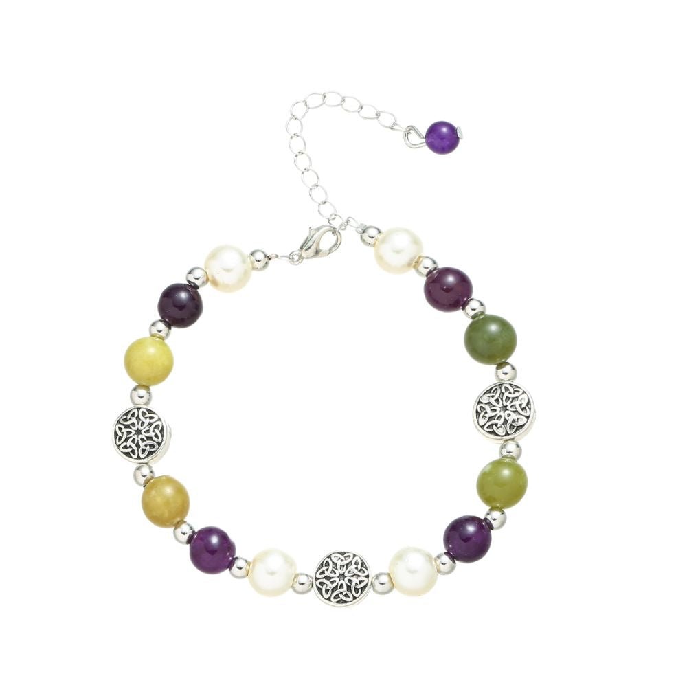 Nadur Celtic Marble Bracelet - Trinity Knots