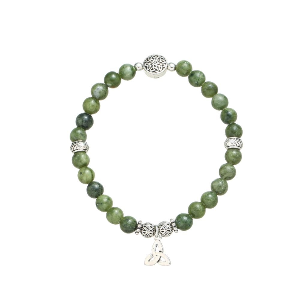 Nadur Celtic Marble Stretch Bracelet - Trinity Knot