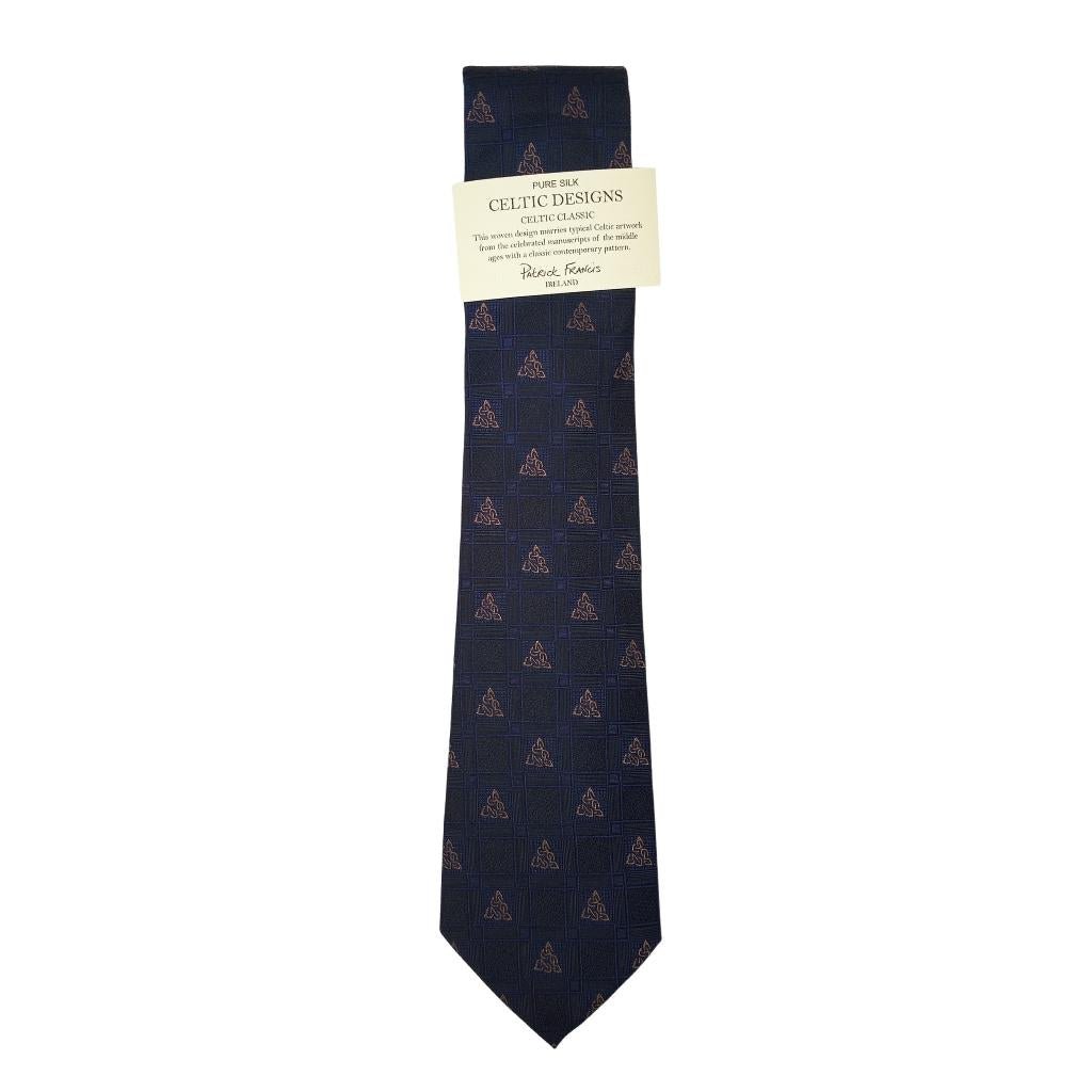 Navy Celtic Knot Silk Tie by Patrick Francis - Apparel & Accessories