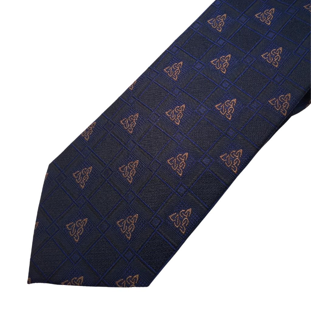 Navy Celtic Knot Silk Tie by Patrick Francis - Apparel & Accessories