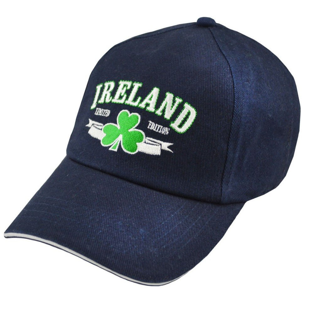 Navy Ireland Shamrock Limited Edition Embroidered Baseball Cap - The Celtic Gift Store - Hats