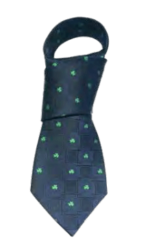 Navy Shamrock Silk Tie - The Celtic Gift Store - Apparel & Accessories