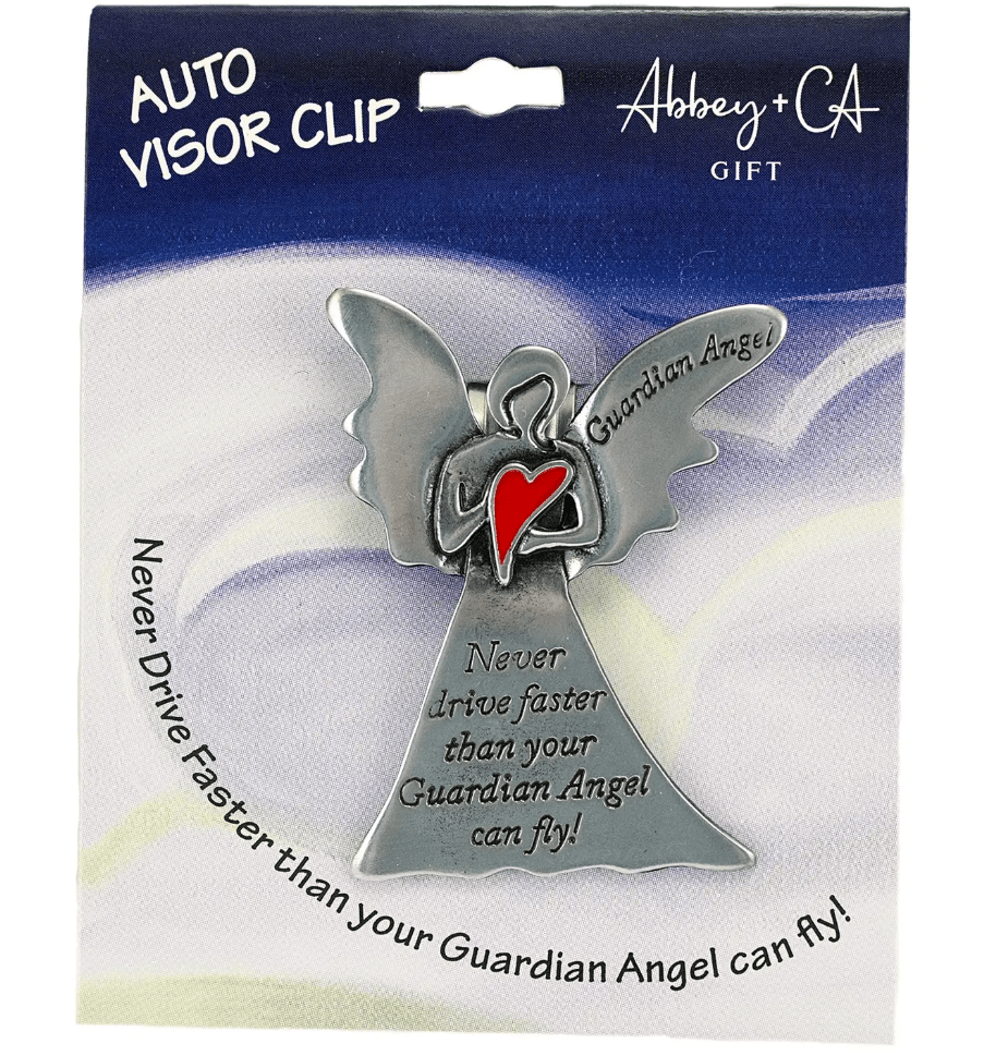 Never Drive Faster Guardian Angel Visor Clip - The Celtic Gift Store - Keychains